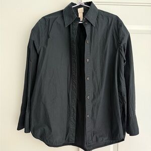 Black cotton Button-Up shirt